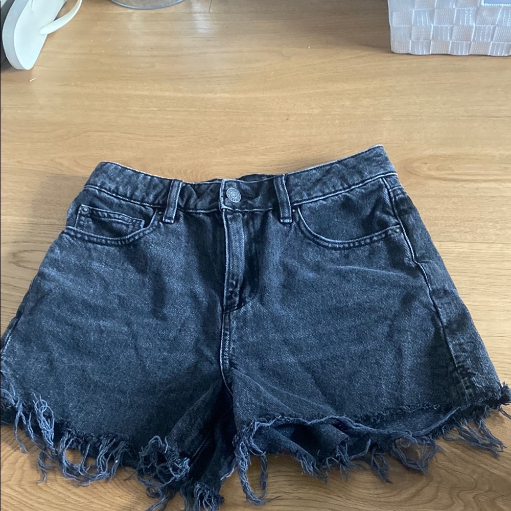 Denim Frayed Hem Women's Shorts